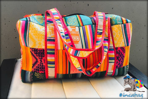 Int Sol Rainbow Duffel Handmade Bag