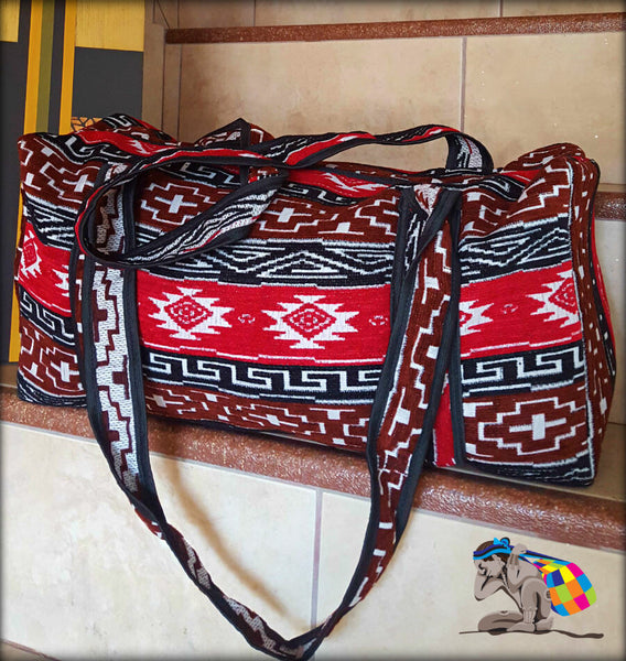 Handmade UKUSH Maroon Red Gym Tote Diaper Travel Bag